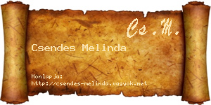 Csendes Melinda névjegykártya