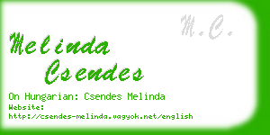 melinda csendes business card